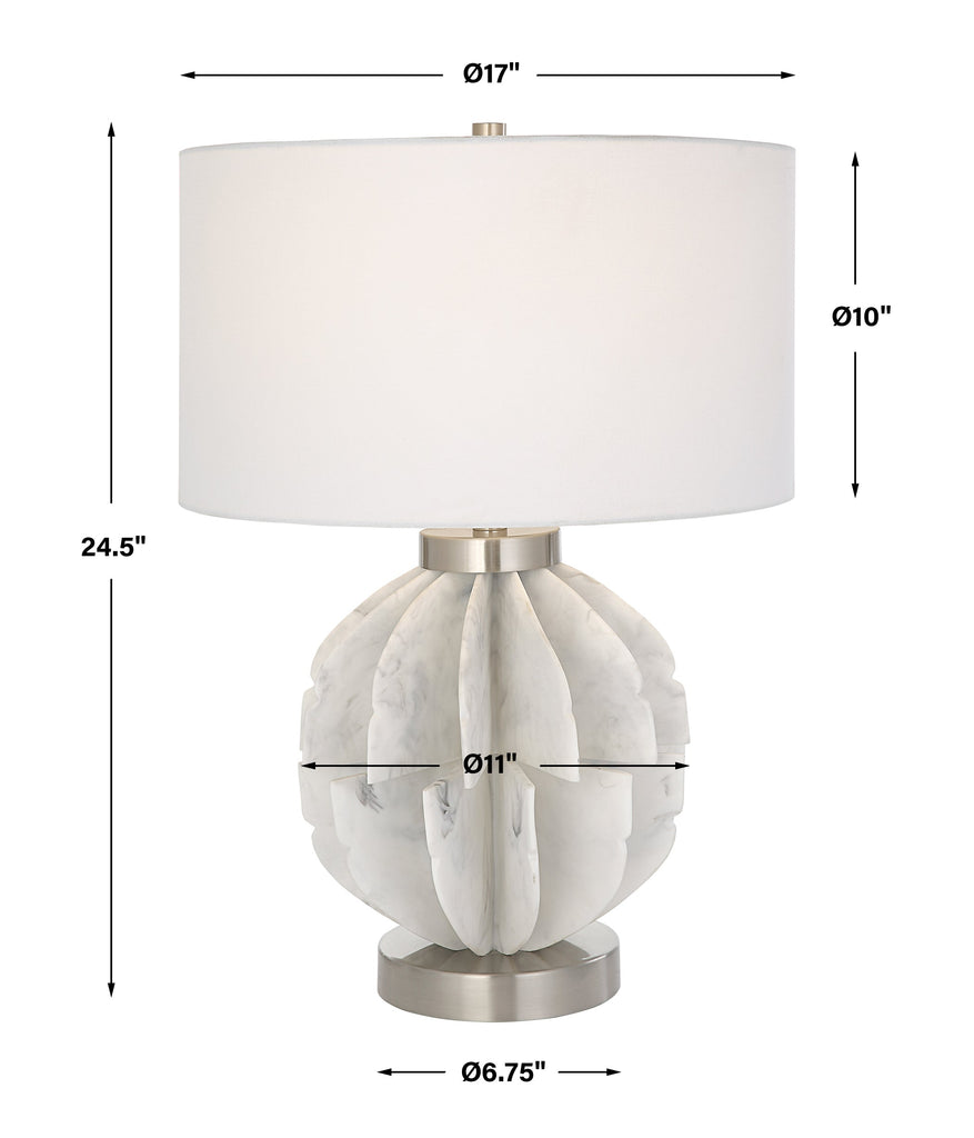 Repetition White Marble Table Lamp