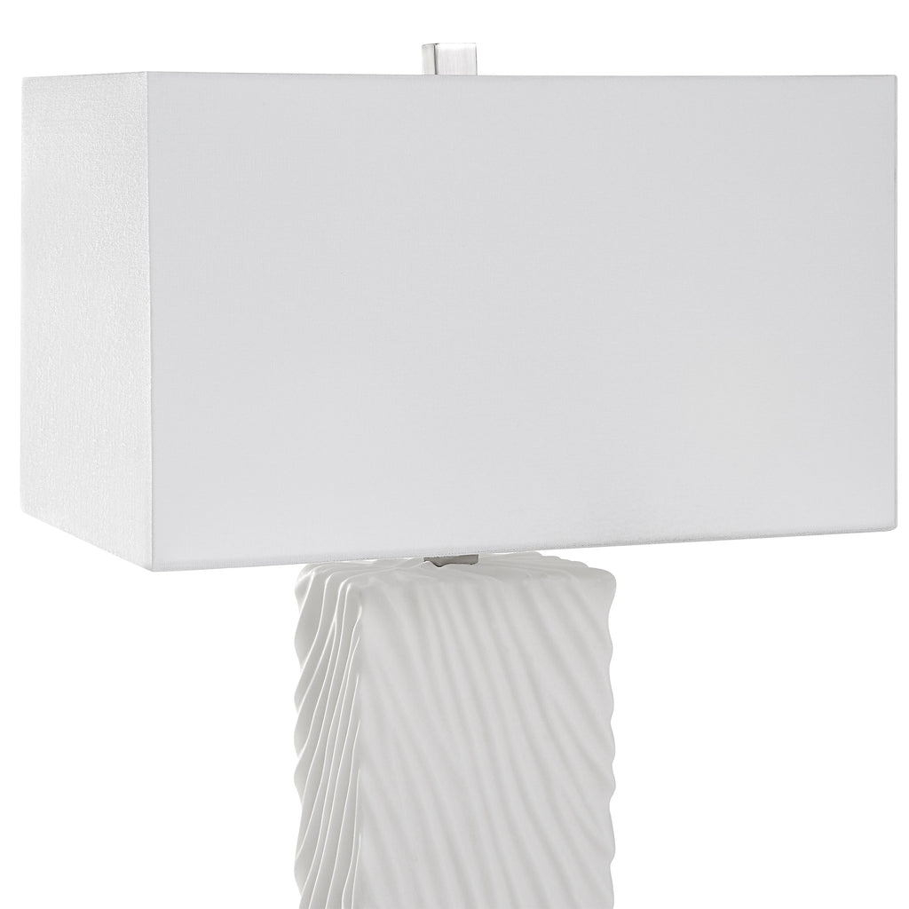 Pillar White Marble Table Lamp