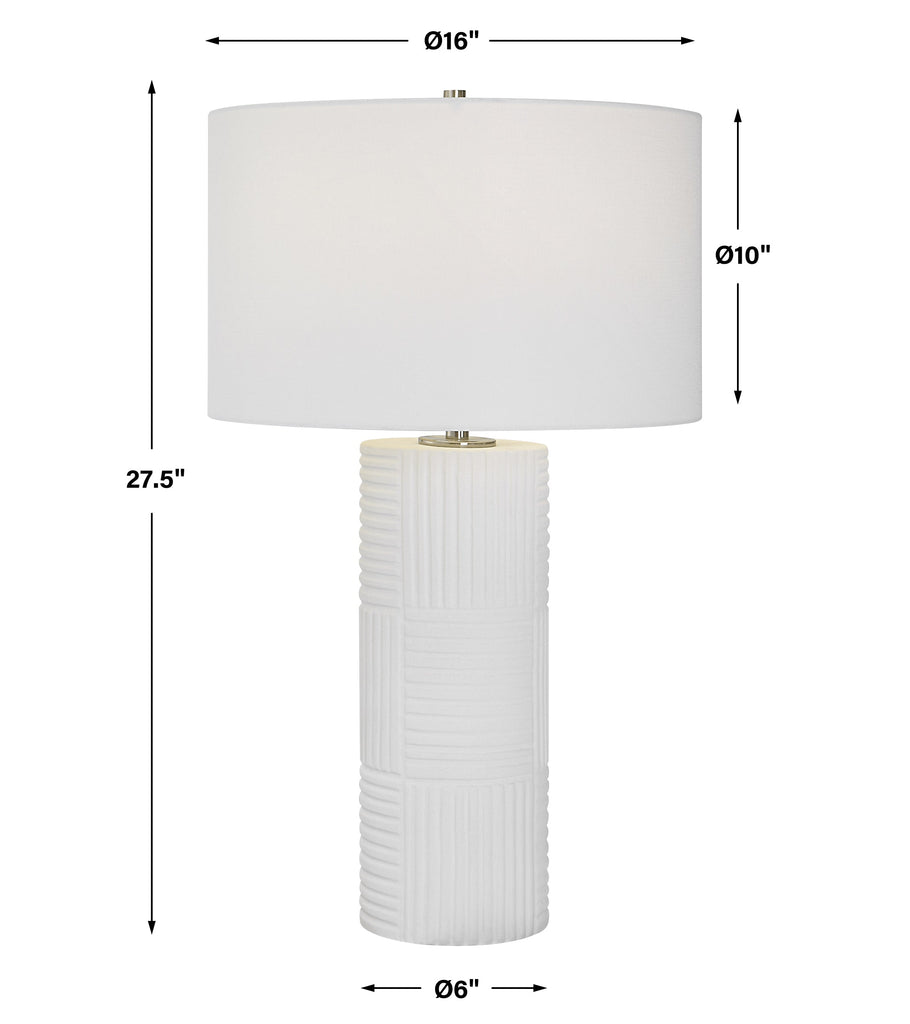 Patchwork White Table Lamp