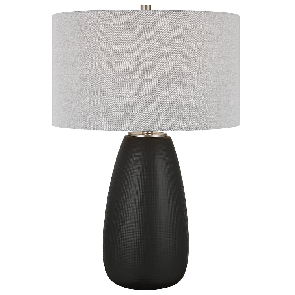 Twilight Satin Black Table Lamp