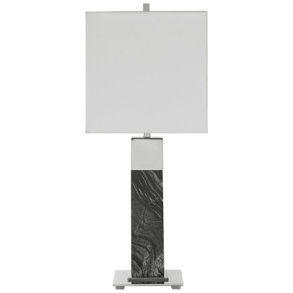 Pilaster Black Marble Table Lamp