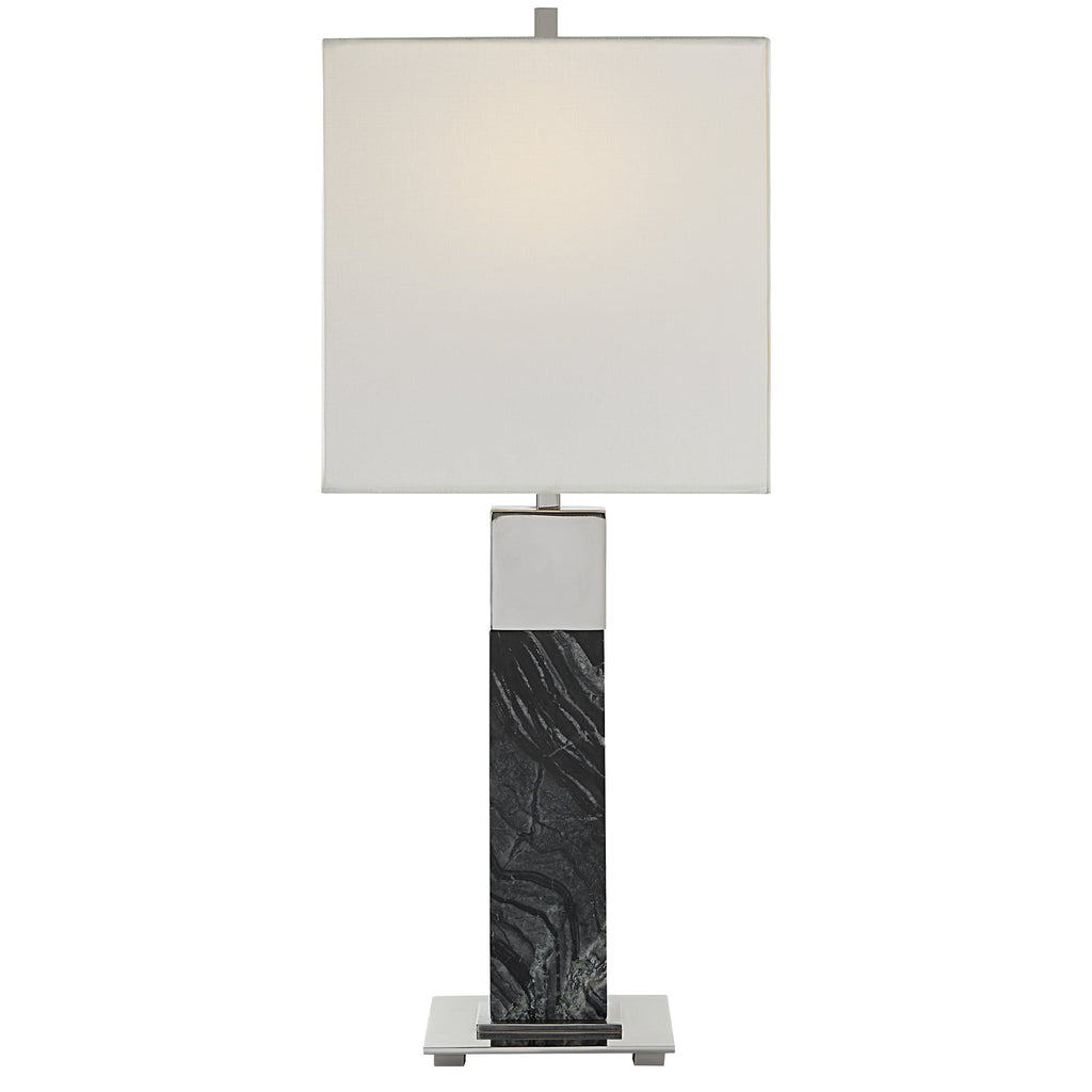 Pilaster Black Marble Table Lamp