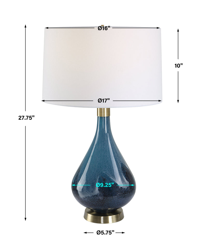 Riviera Art Glass Table Lamp