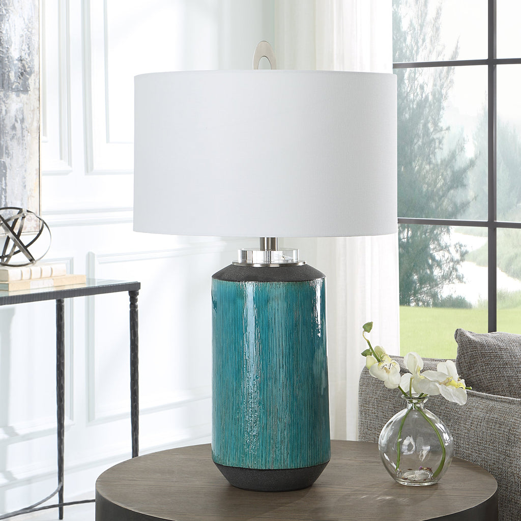 Maui Aqua Blue Table Lamp