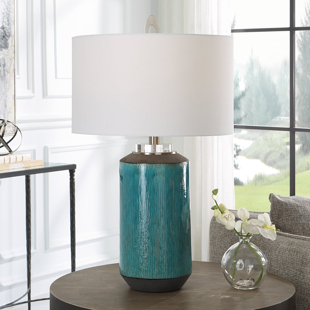 Maui Aqua Blue Table Lamp