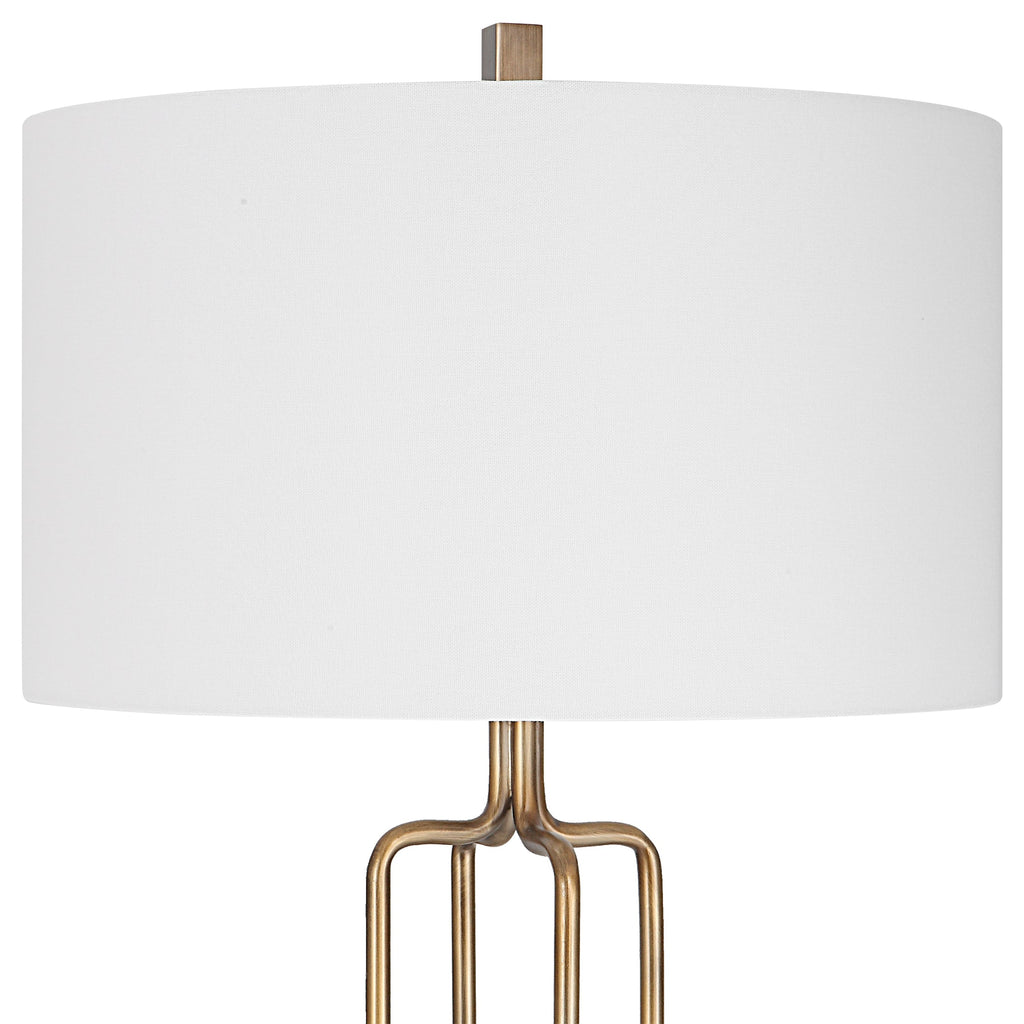 Link Brushed Gold Floor Lamp