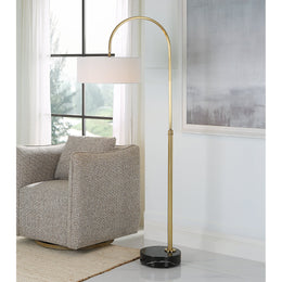 Huxford Brass Arch Floor Lamp