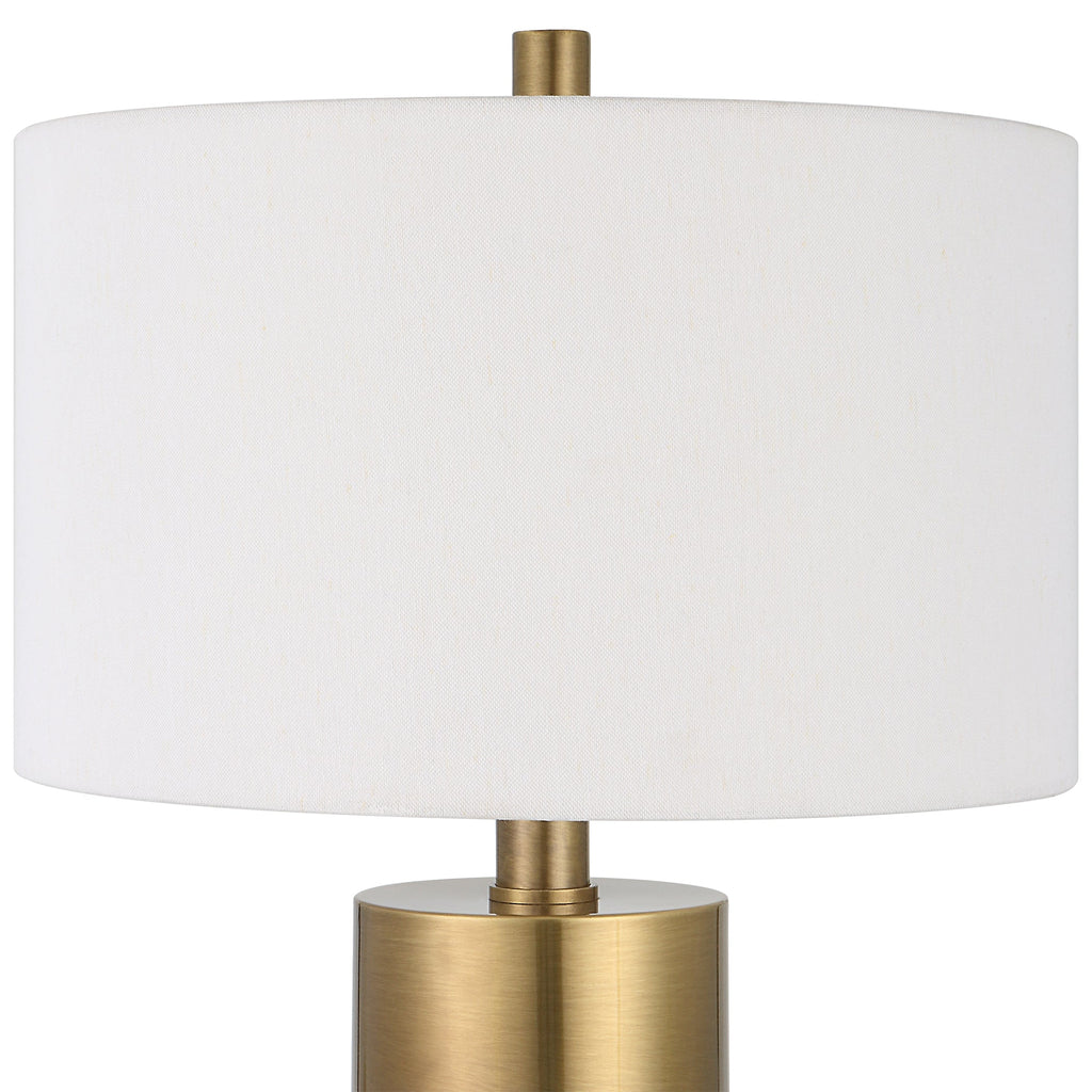 Adelia Ivory and Brass Table Lamp