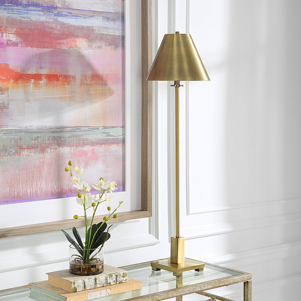 Pilot Brass Buffet Lamp