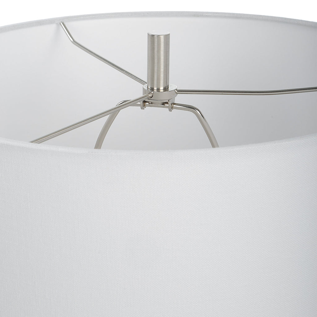 Ascent White Geometric Table Lamp