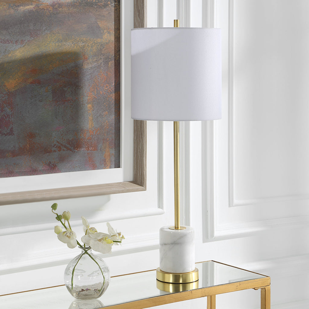 Turret Gold Buffet Lamp