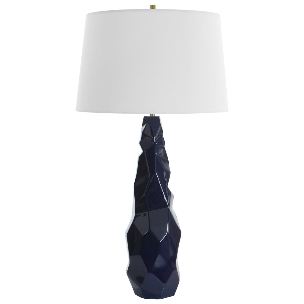 Kavos Geometric Blue Table Lamp