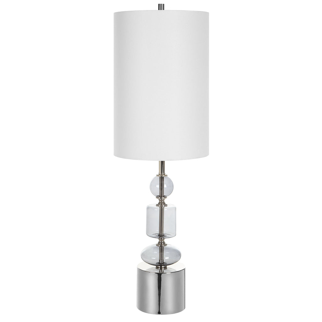 Stratus Gray Glass Buffet Lamp