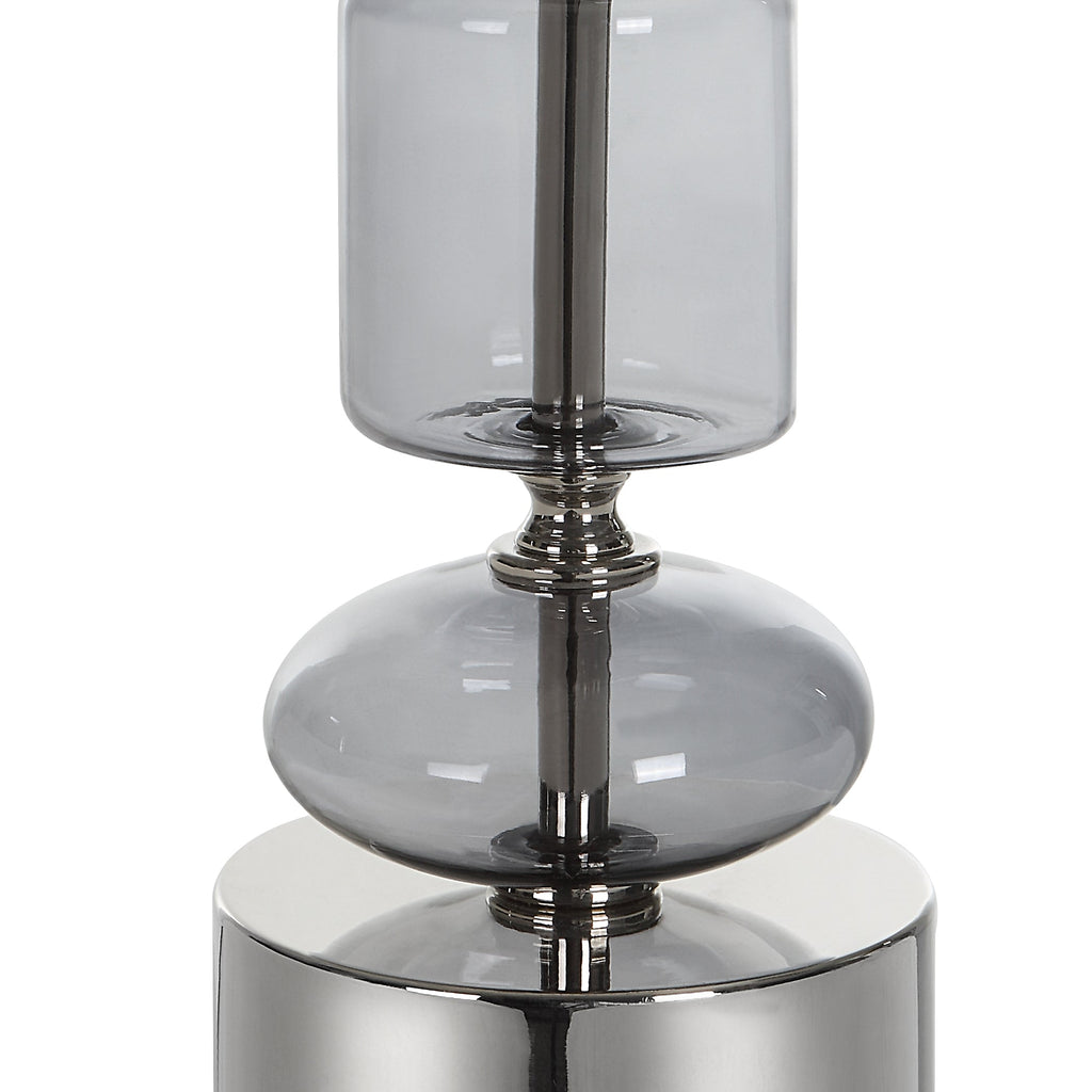 Stratus Gray Glass Buffet Lamp