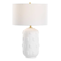 Emerie Textured White Table Lamp