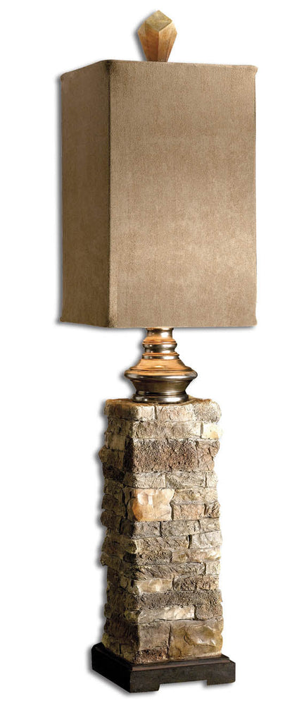 Andean Layered Stone Buffet Lamp