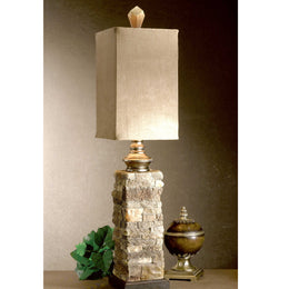 Andean Layered Stone Buffet Lamp
