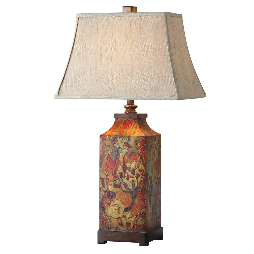 Colorful Flowers Table Lamp