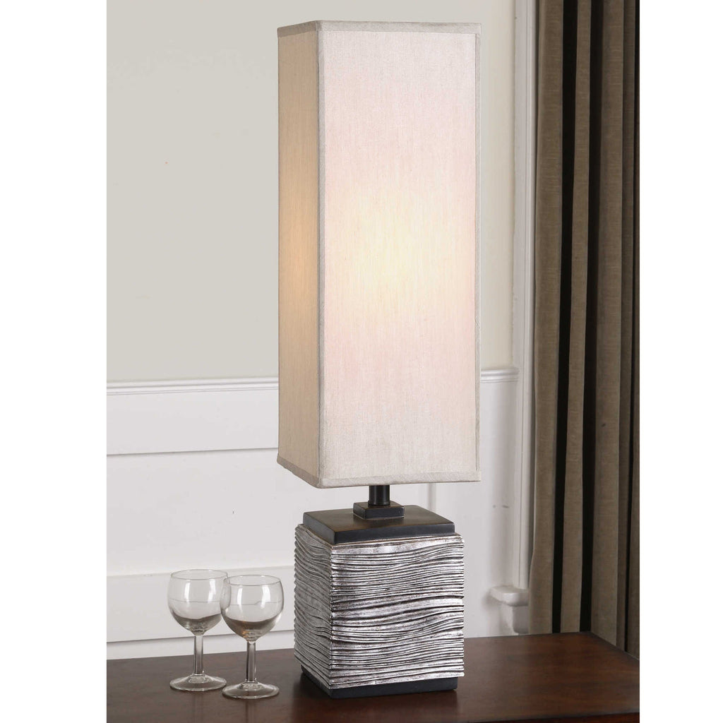 Ciriaco Antiqued Silver Buffet Lamp