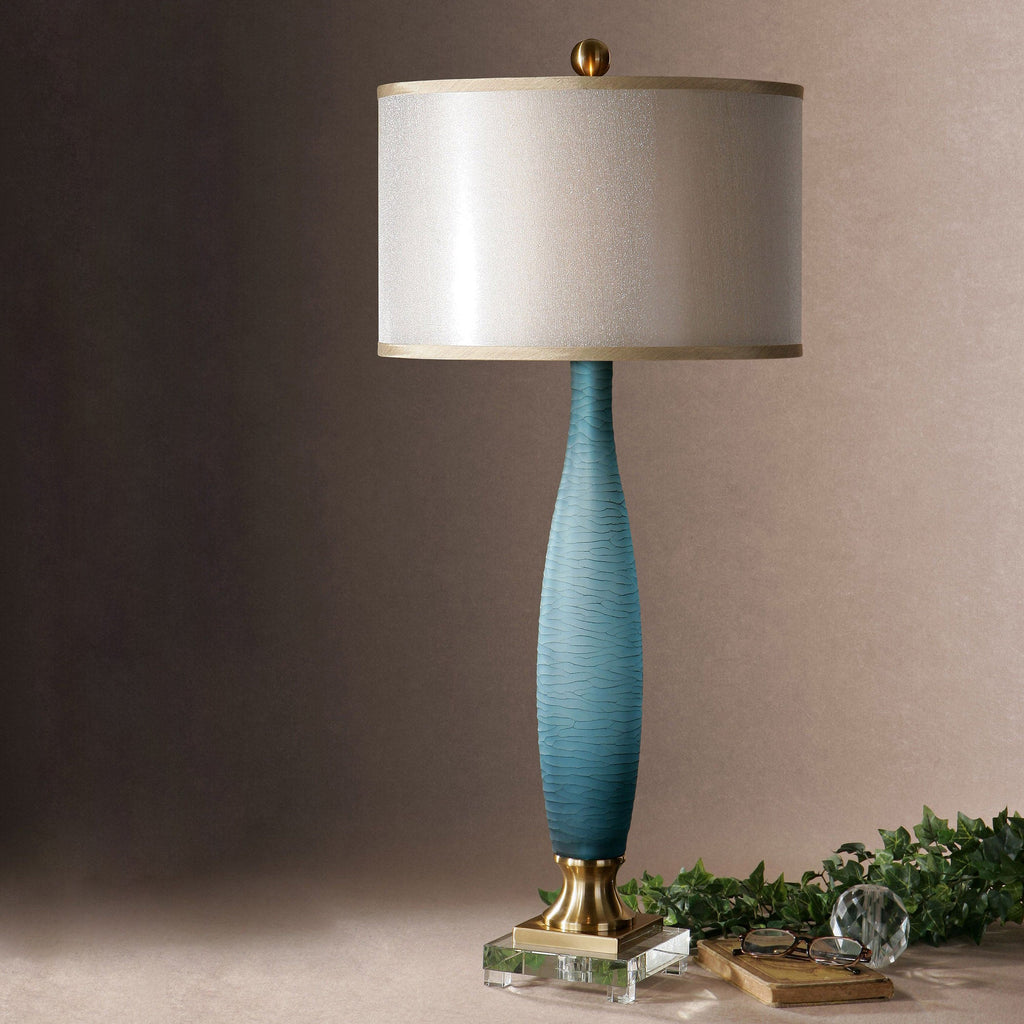 Alaia Blue Glass Table Lamp