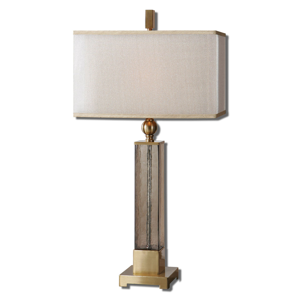 Caecilia Amber Glass Table Lamp