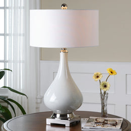 Helton White Table Lamp