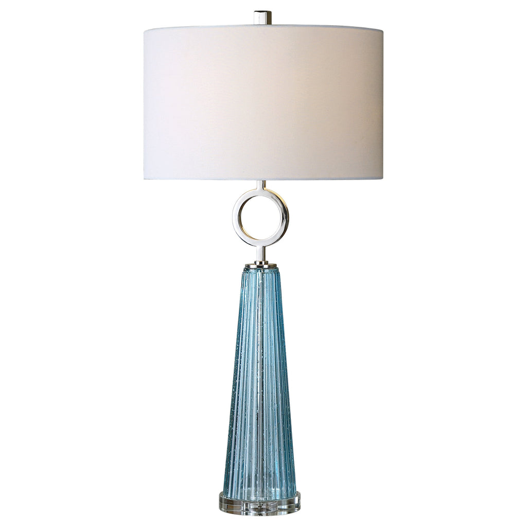 Navier Blue Glass Table Lamp