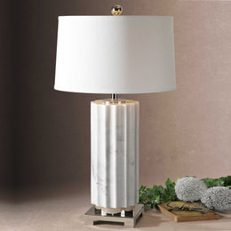 Castorano White Marble Lamp