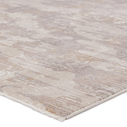 Kevin O'Brien by Jaipur Living Cumulus Abstract Tan/ Cream Runner Rug