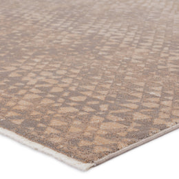 Kevin O'Brien by Jaipur Living Sierra Geometric Taupe/ Gray Runner Rug