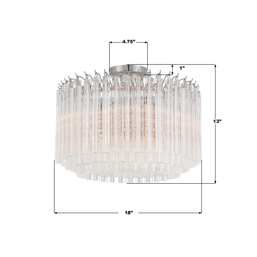 Lola 6 Light Semi Flush