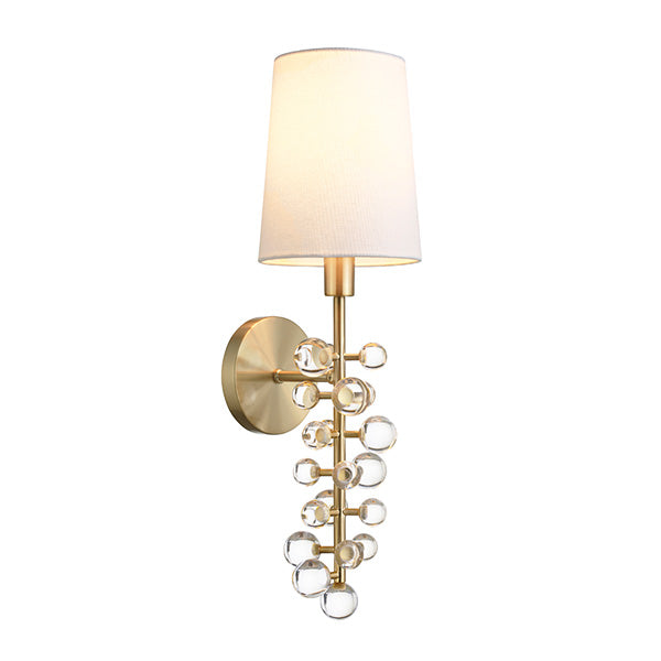 Acrylic Bubble Sconce In Antique Brass