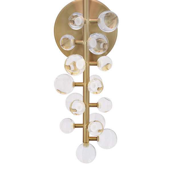 Acrylic Bubble Sconce In Antique Brass