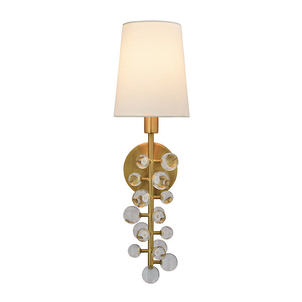 Acrylic Bubble Sconce In Antique Brass