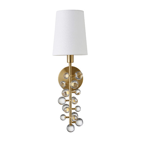 Acrylic Bubble Sconce In Antique Brass