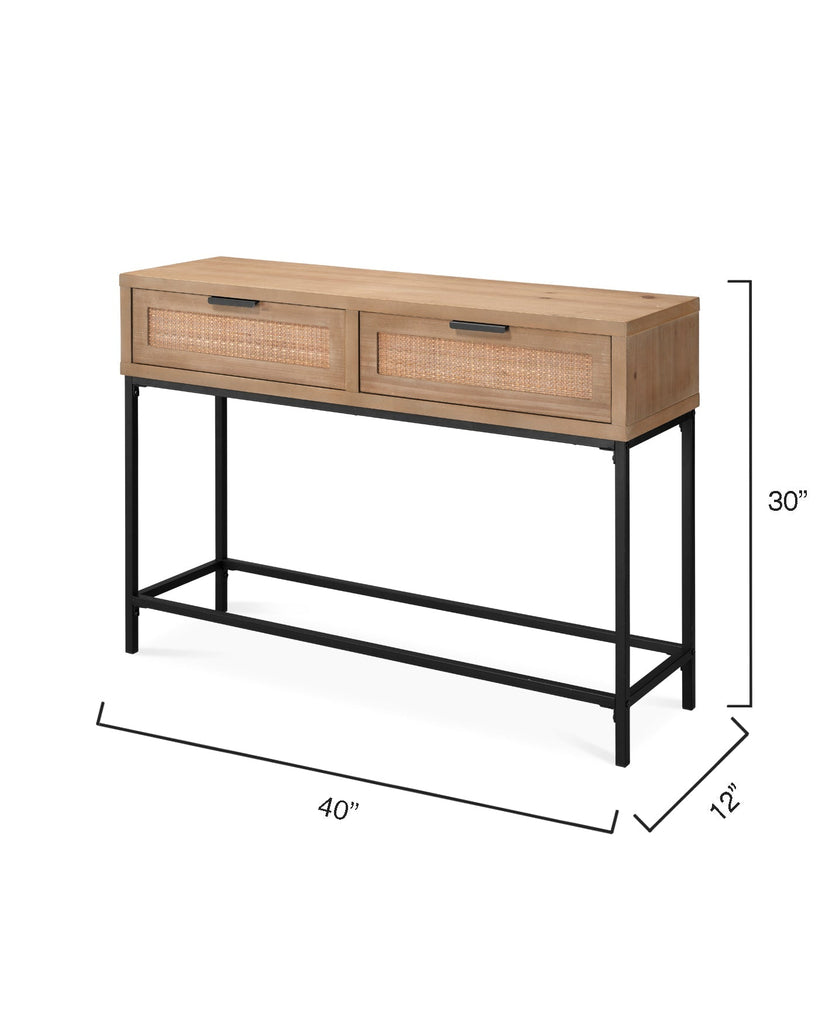 Reed Console Table-Brown