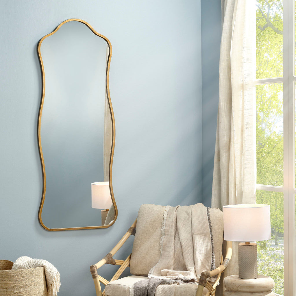 Aurora Wavy Iron Floor Mirror