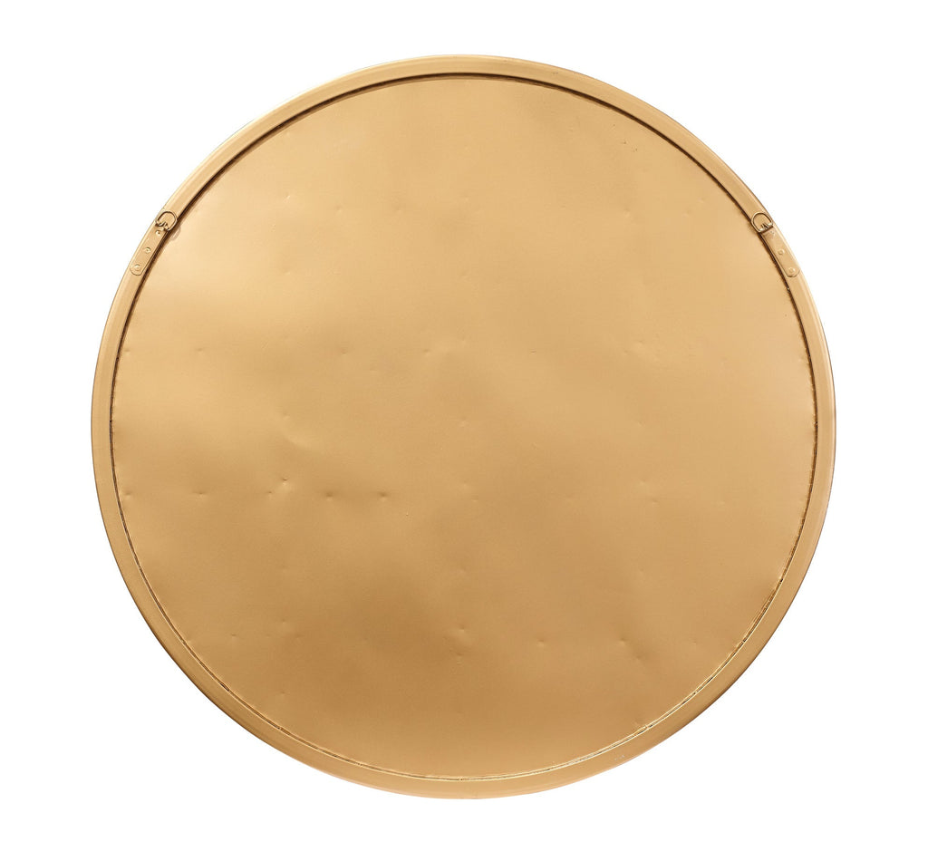 Round Grid Mirror-Antique Brass