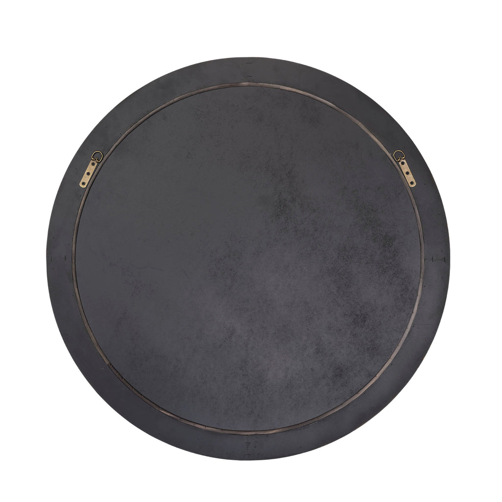 Riley Wood Round Wall Mirror