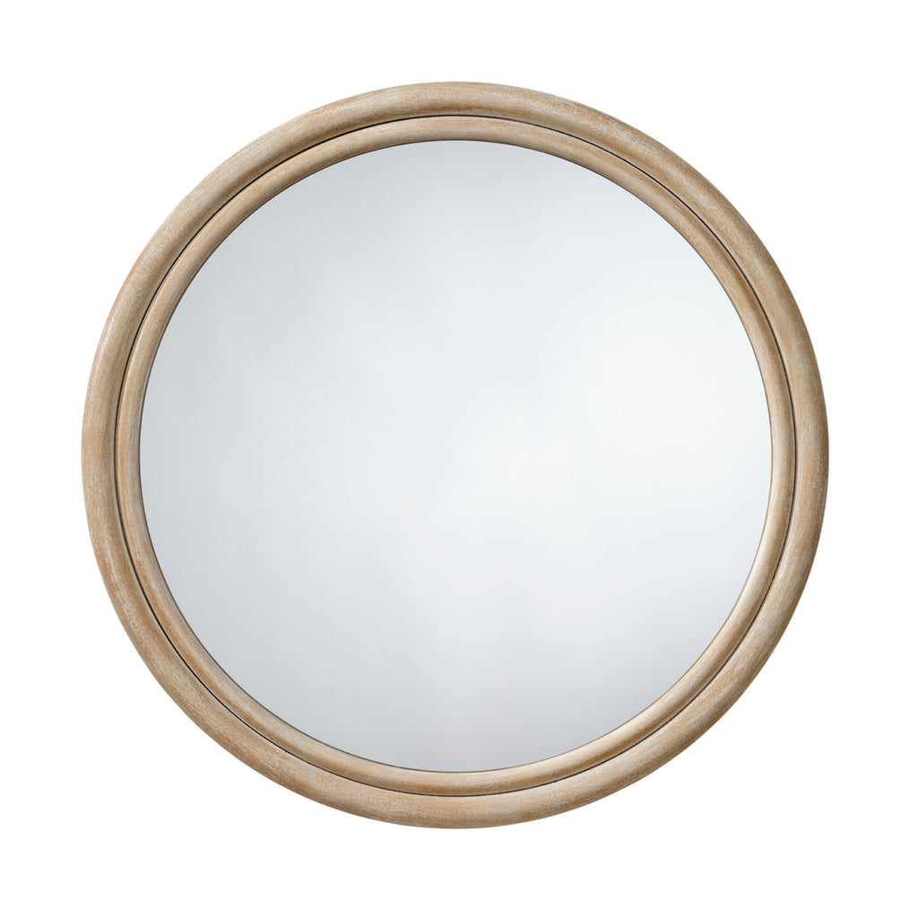 Riley Wood Round Wall Mirror