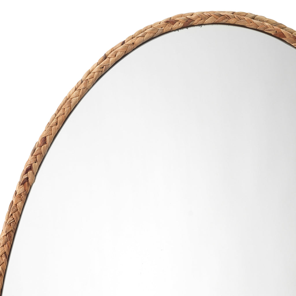 Sparrow Braided Oval Mirror-Natural