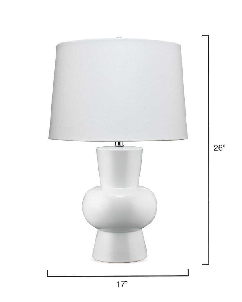 Clementine Table Lamp-White-LS9CLEMWHIT