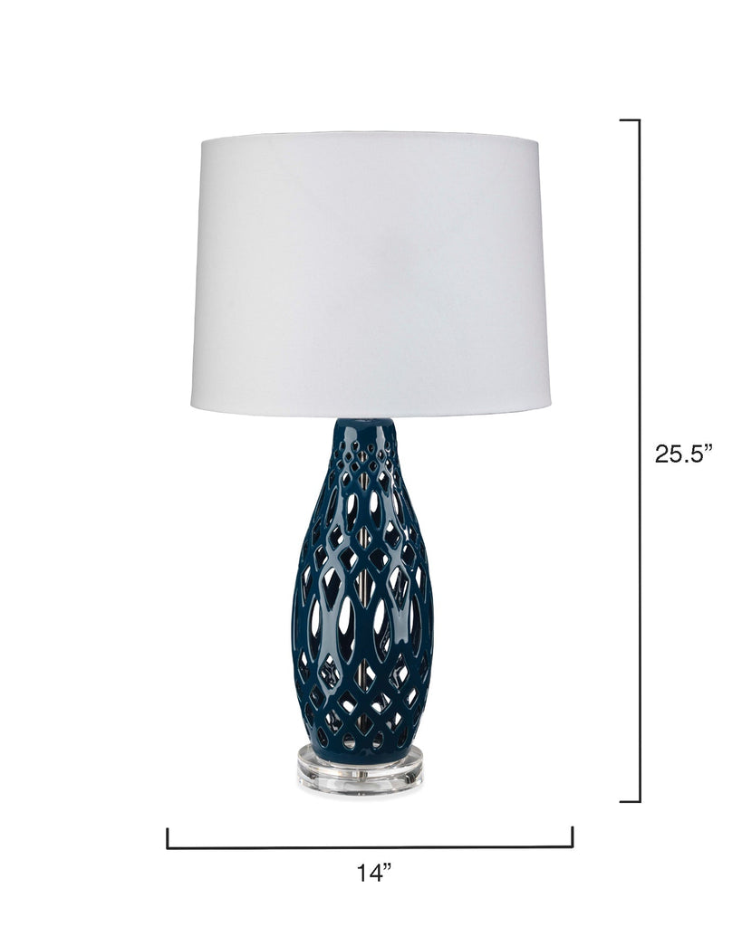 Filigree Table Lamp-Blue-LS9FILIGRENV