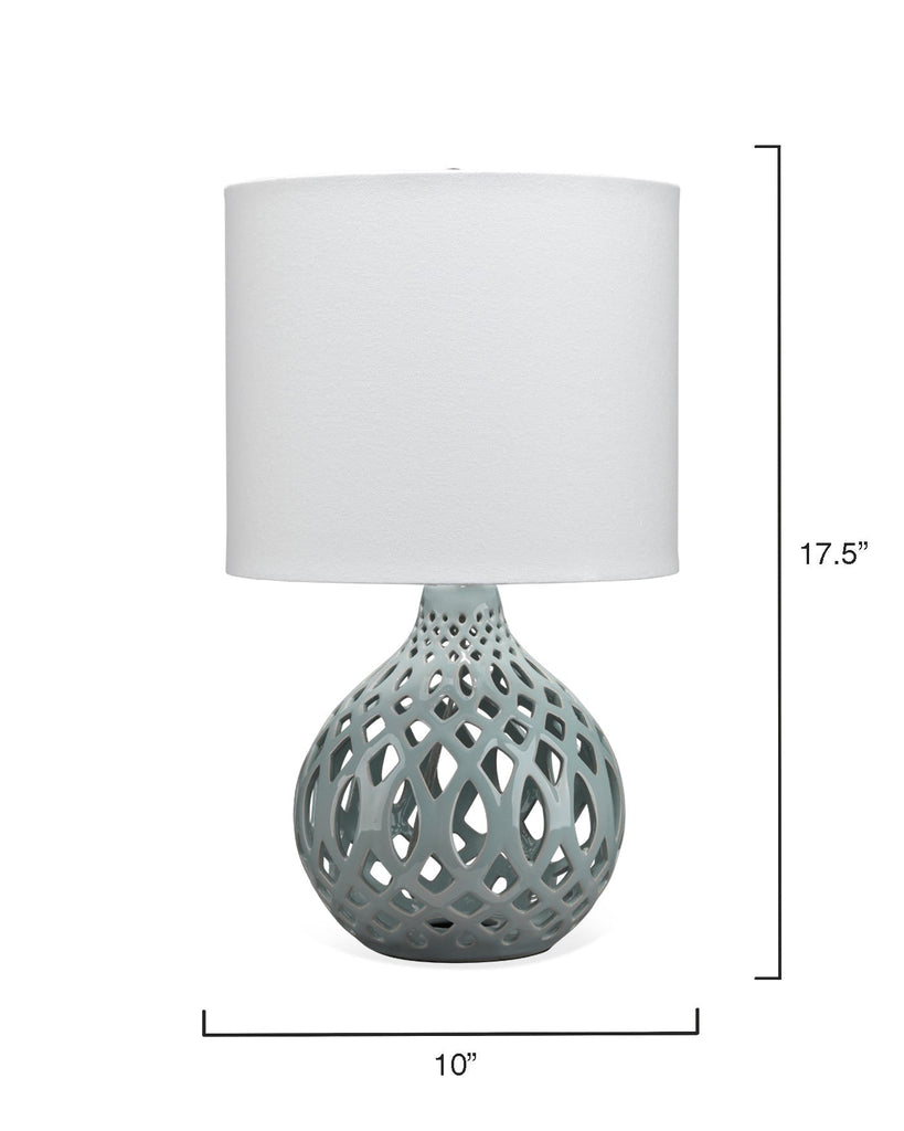 Fretwork Table Lamp-Light Blue-LS9FRETP