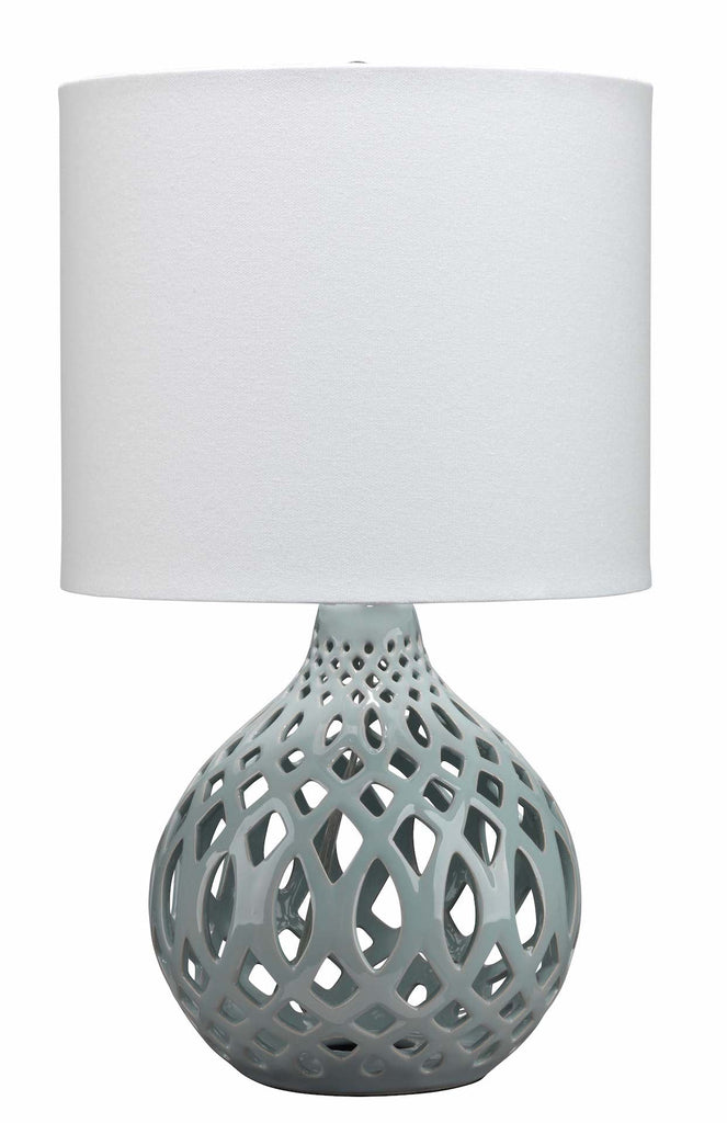 Fretwork Table Lamp-Light Blue-LS9FRETP