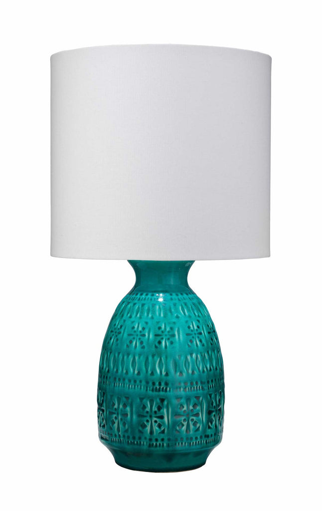 Frieze Table Lamp-Aqua-LS9FRIEZECO