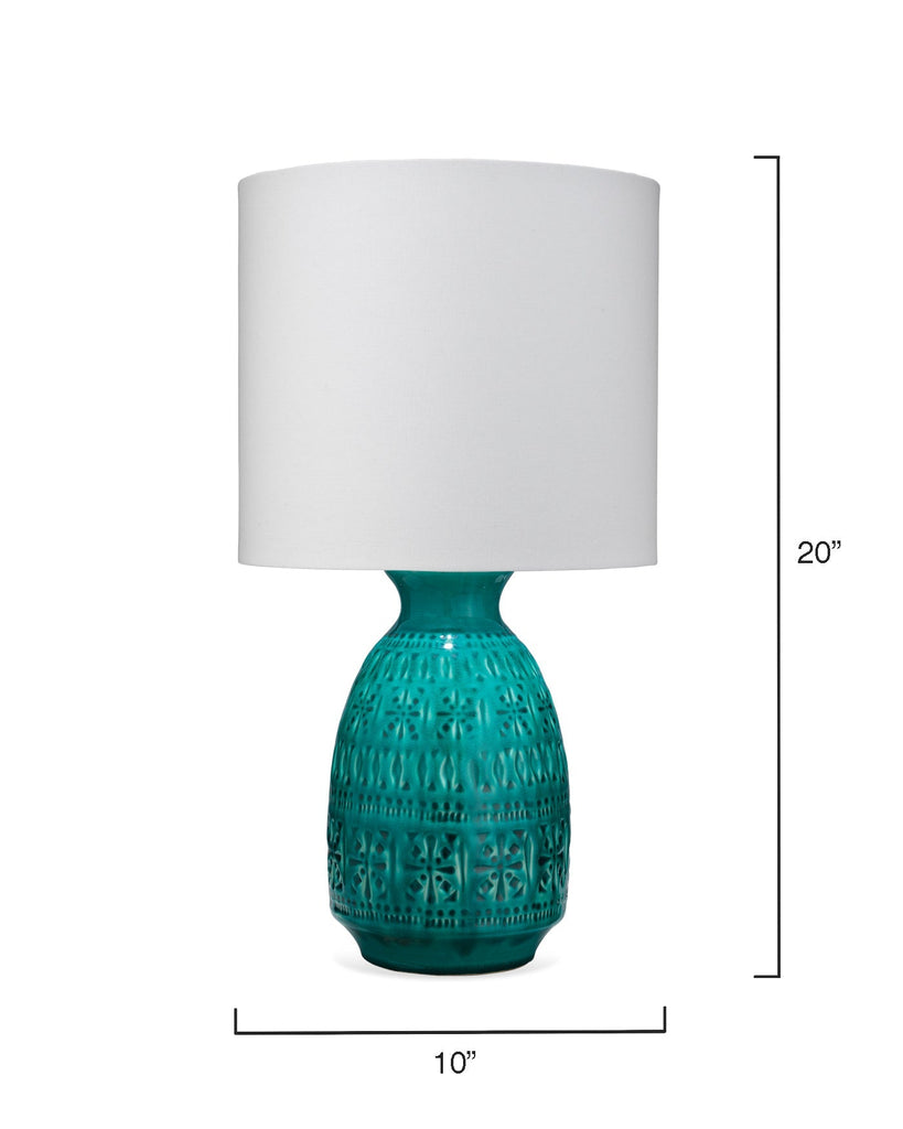 Frieze Table Lamp-Aqua-LS9FRIEZECO