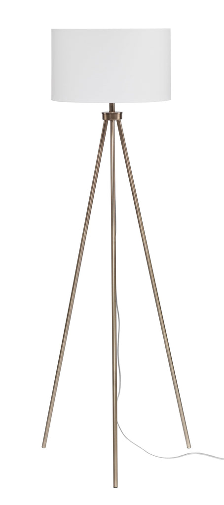 Tri-pod Floor Lamp-Antique Brass