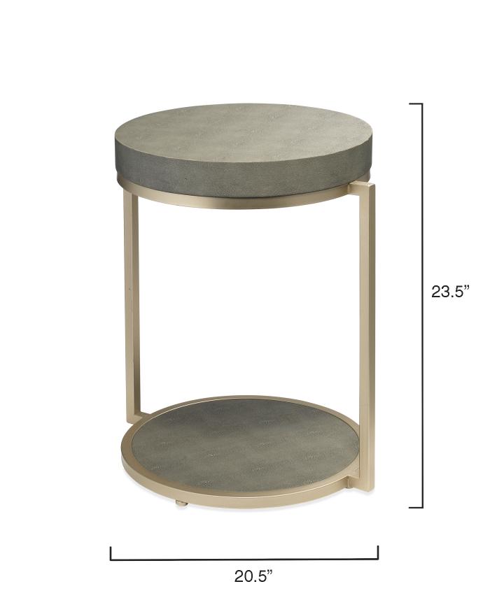 Chester Round Side Table-Grey