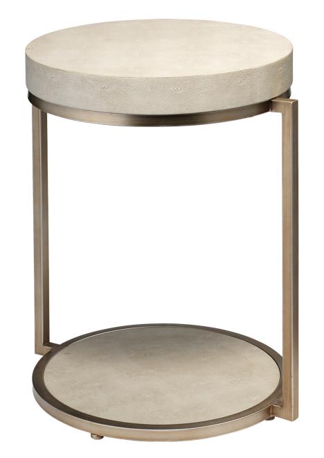 Chester Round Side Table-Ivory